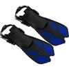 Qqmora Pinne da Nuoto Regolabili per Immersioni e Snorkeling TPR Pinne Lunghe con Tacco Aperto Blu Morbide e Confortevoli 1 Paio (MD)