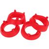 GLEAVI 4pezzi Supporto per Palline Sportive in Plastica Rosso Base Robusta Antiscivolo per Palloni da Calcio Basket Softball Espositore Organizzatore per Collezioni e Memorabilia
