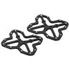 Qqmora 1 Paio di Adattatori per Pedali Bici in Lega di Alluminio, Pedali a Sgancio Rapido Leggeri e Resistenti per Bici da Strada e Mountain Bike, 90 Mm X 85 Mm, Colore/rosso/titanio (#1)