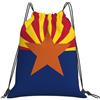 Generic Zaino con Coulisse Arizona Flag Borsa con Coulisse Pieghevole Sacchetta Sportiva Impermeabile Sacca da Palestra per Viaggi Scuola Spiaggia