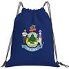 JBJGKHLP Zaino con coulisse con stampa bandiera dello stato del Maine donne uomini sport allenamento viaggio yoga borsa fitness portatile