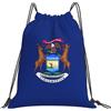 JBJGKHLP Zaino da donna con coulisse con stampa bandiera dello Stato del Michigan, borsa da fitness portatile per allenamento sportivo, viaggi, yoga