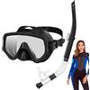 Générique Tuba Secca, Attrezzatura per Immersione Adulto, Maschera facciale in Silicone a Visione Panoramica per Sport Nautici e Attività Acquatiche