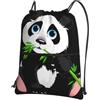 YYHWHJDE Zaino da palestra impermeabile con stampa di panda, leggero, pieghevole, con tasca con cerniera, per viaggi ed escursioni