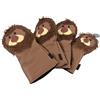 Bediffer Copritesta per Mazze da Simpatico Disegno di Cartoni Animati di Leone in Peluche per Mazze Ibride in Legno da Fairway per Driver Tessuto PU Impermeabile da 4 Pezzi