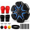 HIKUUER Box Trainer Bluetooth con LED - Boxe musicale - 6 bersagli 9 velocità e 9 intensità - Montaggio a parete senza foratura - Include 2 paia di guanti - per adulti e bambini