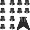 NEIQIUWING 12pz Tacchetti Ricambio Calcio 5mm Nylon Antiscivolo con Chiave per Scarpe Rugby e Allenamento Prato Sintetico 13-16mm(Flat roof)