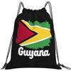 Generic Zaino con Coulisse Guyana Flag Sacchetta Sportiva Leggero Borsa con Coulisse Impermeabile Sacca da Palestra per Unisex Viaggi Scuola