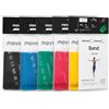 MoVeS 5 Pezzi Fascia Latex Free 1,5 mt ciascuna Tutte Le RESISTENZE Banda Elastica Pilates
