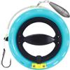 NbgrvB Handline - Kit di mulinello da pesca con 45 m di lenza 40# e 15# gancio in ABS bobina a mano per barca zattera da riva pesca con fondo profondo per cernia spigola snapper A-16 cm