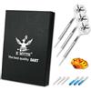 EMYTH E MYTH® Silver Dragon AoBing - Set di freccette con punta in acciaio, 23 g, 90% tungsteno, 6,6 mm × 53 mm, punte antiscivolo, accessori completi per tornei e giochi a casa