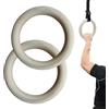 Generic Anelli da ginnastica in legno, 19 x 19 x 2,5 cm, 2 impugnature per trazioni, barra per trazioni, per casa, palestra, fitness, parco giochi, interni ed esterni