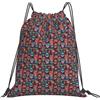 JBJGKHLP Zainetto con coulisse con stampa di teschi di zucchero, per donne e uomini, sport, allenamento, viaggi, yoga, borsa fitness portatile