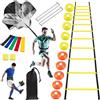 IIRC Set Allenamento Calcio e Agilità, Scala per Velocità 6M, Kit con Scaletta per Il Calcio