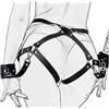 Dooisuue 1 Pièce Cinturini yoga per gambe di sostegno B-š-d-m in pelle nera