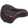 Qqmora Coprisella per Bici in Memory Foam Ad Alta densità con Sfere in Gomma Antiurto Guida Confortevole, Materiale Impermeabile, Rosso, 1 unità