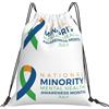 Generic Zaino con Coulisse in July I Wear Green for Minority Mental Health Awareness Month Sacchetta Sportiva Leggero Borsa con Coulisse Impermeabile Drawstring Backpack per Vacanze Scuola Unisex