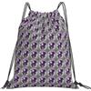 JBJGKHLP Zaino da donna con coulisse con stampa rosa e teschio viola borsa da viaggio per sport da viaggio yoga borsa fitness portatile