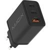 Magix Caricatore 3 Porte 65W, Caricabatterie GaN PD Power Delivery, 2x USB-C e 1x USB-A, per MacBook Pro, Dell XPS, iPhone 15/14/13/12 Series, iPad, e altri (EUR PLUG)