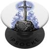 Wholesome Sketch Co Excalibur Spada in Pietra Leggenda Arturiana Linea Sacra Art PopSockets PopGrip Adesivo