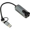 KALEA-INFORMATIQUE Cavo USB 3, 3.1 o 3.2 A o C verso rete RJ45 LAN 5G con chipset Realtek RTL8157 compatibile 10 100 1000 1 2,5 5 Gigabit Ethernet