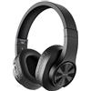 Bopmen Cuffie Bluetooth - con bassi profondi e microfono integrato, connessione con o senza cavo, per musica da cellulare, iPad, computer, laptop e notebook (S80)