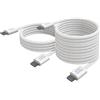 Mars Gaming MCA-100X2 Pack 2 Cavi USB-C Magnetici 100W PD 3.0 Bianco | Chip E-Marker, QC 2.0, AFC, PPS, SCP e FCP, Adattatore USB-A Incluso; Intreccio in Nylon Rinforzato, 480 Mbps, USB 2.0, USB-C