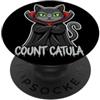Cat Funny Count Catula Conte Catula - Gatto divertente a tema Halloween PopSockets PopGrip Adesivo