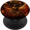 Buddha Designs by Kajiro Autunno Buddha fiore di loto - Foglie autunnali - Buddismo PopSockets PopGrip Adesivo