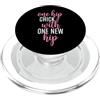 Fun Hip Replacement Surgery & Hip Surger Un pulcino dell'anca con un nuovo anca - Divertente sostituzione dell'anca bionica PopSockets PopGrip per MagSafe
