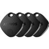 ATUVOS Air Tag Smart Tracker 4 Pezzi Localizzatore Bluetooth, Compatibile con Apple Dov'è, Resistente all'Acqua IP67, Suono 80-100dB, Batteria CR2032 Sostituibile