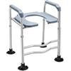 Zjyufy Rialzo per WC con Maniglie, Sedile Rialzato per Anziani, Altezza Regolabile, Sedile WC Rialzato Universale, Sedile Confortevole Imbottito fino a 140 kg per la Sicurezza in Bagno (Cuscino Standard)