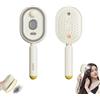 Generic Electric Steam Brush for Hair,Electric Spray Air Cushion Massage Comb for Reduce Frizz,Nourishes Hairs,Detangling Anti-Static white