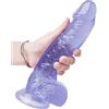 TRQOYTU Fallo Anale Xxl Fallo Gigante Disponibile In Sette Colori, 26 Cm X 5 Cm Di Larghezza, Con Vene Realistiche E Testicoli Ipertrofici, Replica Del Vero Pene Vero Dong, Sex Toy