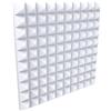 Lenacustica Pannelli Fonoassorbenti Piramidali Bianco per Correzione Acustica. Misura 50x50x