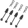 Arrma AR390178 Body Clip Retainer 1/8 Scale Black R/C RC Rubber Retainers - 4 pc