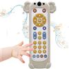 Bambebe Baby TV Telecomando con Luce e Suono, Giochi Musicali per Bambini 6-18 Mesi con Inglese/Francese/Spagnolo, Giocattoli Sonori Sensoriali Regali per Prima Educativi per 6 Mesi + (Koala)