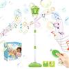 Shengou Lampada da giardino Bubble Torch con luce e musica, altezza regolabile 52-115 cm, macchina per bolle ricaricabile per esterni con telecomando per giardino (verde)