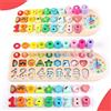 ANPEAC Montessori, puzzle in legno con orologio educativo, giocattolo educativo in legno, matematica per bambini, 3, 4, 5, 6 anni, riconoscere i numeri, le forme dei colori, regalo per ragazzi e