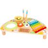 MOMO Kids Barcelona Momo Kids® - Tavolo musicale per bambini multifunzione | Montessori 2 anni | Tamburo per bambini, Xilofono Bebe, Piattino, Ruote Sensoriali, Raschietto e Bacchette | Regalo per bambina 2 anni