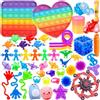 Chennyfun 50 Pcs Giocattoli Fidget, Giocattoli Ansiolitici per Bambini e Adulti, Antistress per Autismo e Adhd, Antistress Ufficio, Set Di Giocattoli Sensoriali Per Feste Di Compleanno