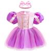 Lito Angels Children's Apparel Lito Angels Pagliaccetto Principessa per Neonata | Gonna in Tulle, Slip Integrato, Maniche Corte, Fascia, Body