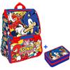Zaino Sonic The Hedgehog Estensibile Premium + Astuccio 3 Zip