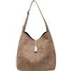 Generic Borse a spalla in camoscio da donna, grande capacità, tracolla retrò tipo hobo elegante con cinturino regolabile per scuola, lavoro, viaggio, shopping e uso quotidiano