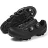 Treer Scarpe MTB Uomo con 4 Buchi Blocco Pedale, 2025 Scarpe Ciclismo Uomo Donna, Unisex Equitazione MTB da Ciclismo da Bici 37 EU -47 EU