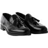 Giosal Mocassini Uomo con Nappine Scarpe Camoscio Eleganti Cerimonia Pelle Scamosciata Suola di Cuoio con Ovalino Antiscivolo Casual Vari Colori (44, Nappine Nero)