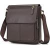 newsbirds Borsello Uomo in Vera Pelle Vintage Borsa a Tracolla da Uomo Casuale Piccolo Borse Messenger per Stile Retro'per l'uso Quotidiano Outdoor,Lavoro,Viaggio Borsa a Spalla
