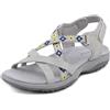 Meik Mangni Slim-Vacay Sandali Sportivi Donna Arch Fit Hiking Sandal Incrociati Scarpe Basse Moda Comode e Regolabili Sandalo con Punta Aperta,Grigio,40 EU=Suola 41 EU