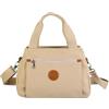 DEEVORCA Borsa Multitasche Donna - Borsa a Spalla in Nylon Impermeabile con Tasche Multiple e Scomparto Antifurto, Tracolla Capiente e Resistente, Ideale per Viaggio, Shopping, Lavoro (Bianco Crema)