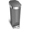 Simplehuman Baskets - Cestino per rifiuti Slim 40 l, grigio CW1391